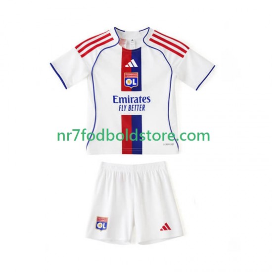 Olympique Lyon Trøje Børn Hjemmebane Fodboldsæt 2025-2026 Kortærmet
