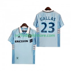 Olympique de Marseille Trøje Gallas 23 Retro Mænd Udebane Fodboldsæt 1998 1999 Kortærmet
