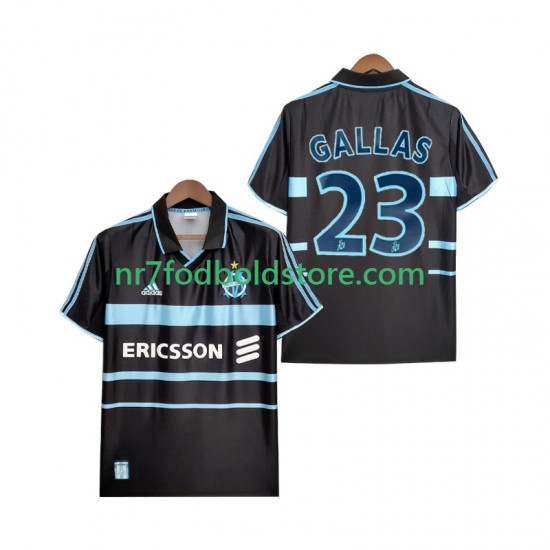 Olympique de Marseille Trøje Gallas 23 2000 Retro Mænd 3. Valg Fodboldsæt 1999 Kortærmet