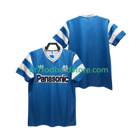 Olympique de Marseille Trøje 1990 Retro Mænd Udebane Fodboldsæt Kortærmet
