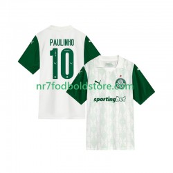 Palmeiras Trøje Paulinho 10 Mænd Udebane Fodboldsæt 2025-2026 Kortærmet