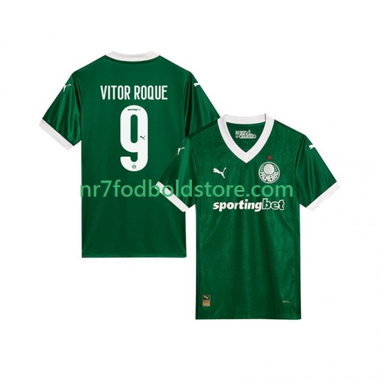 Palmeiras Trøje Vitor Roque 9 Mænd Hjemmebane Fodboldsæt 2025-2026 Kortærmet