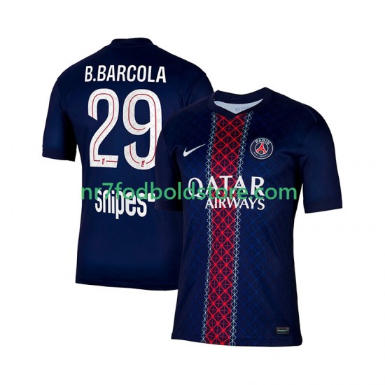Paris Saint-Germain Trøje Bradley Barcola 29 Mænd Hjemmebane Fodboldsæt 2025-2026 Kortærmet