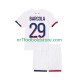 Paris Saint-Germain Trøje Bradley Barcola 29 Børn Udebane Fodboldsæt 2025-2026 Kortærmet