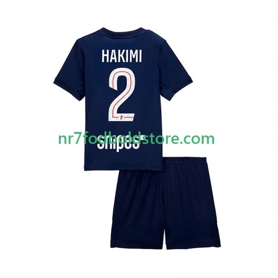 Paris Saint-Germain Trøje Hakimi 2 Børn Hjemmebane Fodboldsæt 2025-2026 Kortærmet