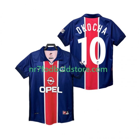 Paris Saint-Germain Trøje OKOCHA 10 Retro Mænd Hjemmebane Fodboldsæt 1998 1999 Kortærmet