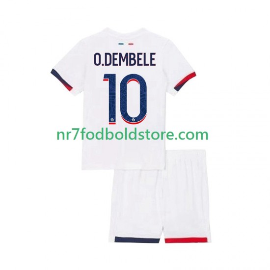 Paris Saint-Germain Trøje Ousmane Dembele 10 Børn Udebane Fodboldsæt 2025-2026 Kortærmet