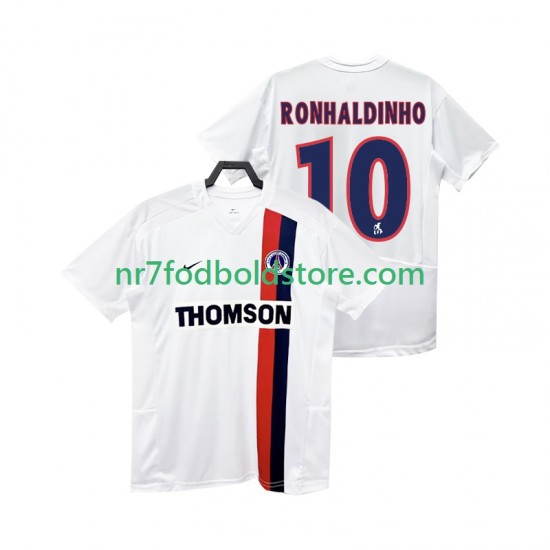 Paris Saint-Germain Trøje RONHALDINHO 10 2003 Retro Mænd Udebane Fodboldsæt 2002 Kortærmet