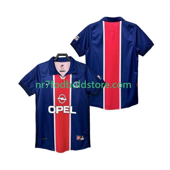 Paris Saint-Germain Trøje Retro Mænd Hjemmebane Fodboldsæt 1998 1999 Kortærmet