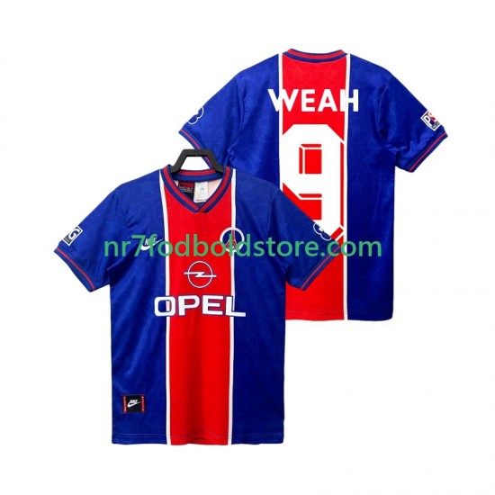 Paris Saint-Germain Trøje WEAH 9 1995 1996 Retro Mænd Hjemmebane Fodboldsæt Kortærmet