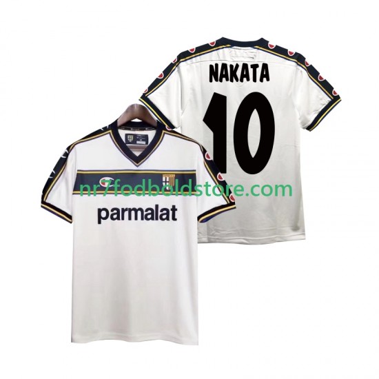 Parma Trøje NAKATA 10 2003 Retro Mænd Udebane Fodboldsæt 2002 Kortærmet