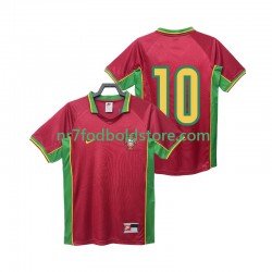 Portugal Trøje 10 Retro Mænd Hjemmebane Fodboldsæt 1998 Kortærmet