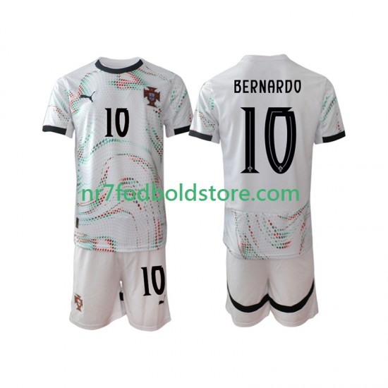 Portugal Trøje Bernardo Silva 10 Børn Udebane Fodboldsæt 2025-2026 Kortærmet