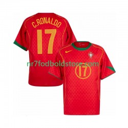Portugal Trøje Cristiano Ronaldo 17 Retro Mænd Hjemmebane Fodboldsæt 2004 Kortærmet