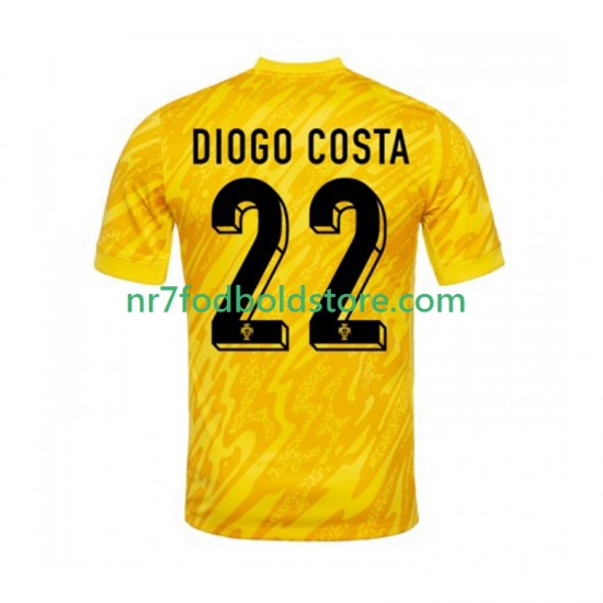 Portugal Trøje Diogo Costa 22 Målmand Mænd Hjemmebane Fodboldsæt 2024 Kortærmet