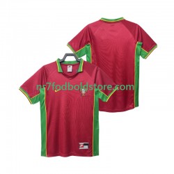Portugal Trøje Retro Mænd Hjemmebane Fodboldsæt 1998 Kortærmet