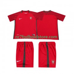 Portugal Trøje 2016 Retro Børn Hjemmebane Fodboldsæt Kortærmet