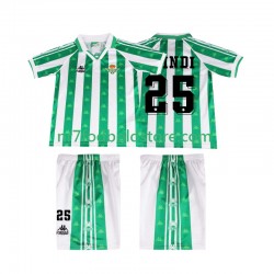 Real Betis Trøje FINIDI 25 1996 1997 Retro Børn Hjemmebane Fodboldsæt Kortærmet