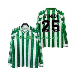 Real Betis Trøje FINIDI 25 1996 1997 Retro Mænd Hjemmebane Fodboldsæt Langærmet