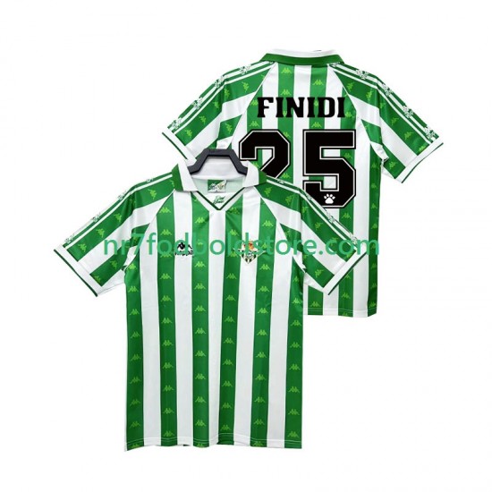 Real Betis Trøje FINIDI 25 1996 1997 Retro Mænd Hjemmebane Fodboldsæt Kortærmet