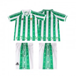 Real Betis Trøje 1996 1997 Retro Børn Hjemmebane Fodboldsæt Kortærmet