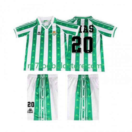 Real Betis Trøje Tomas Olias 20 1996 1997 Retro Børn Hjemmebane Fodboldsæt Kortærmet