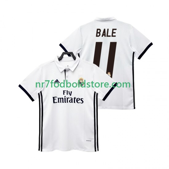 Real Madrid Trøje BALE 11 2017 2018 Retro Mænd Hjemmebane Fodboldsæt Kortærmet