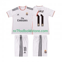 Real Madrid Trøje BALE 11 2013 2014 Retro Børn Hjemmebane Fodboldsæt Kortærmet