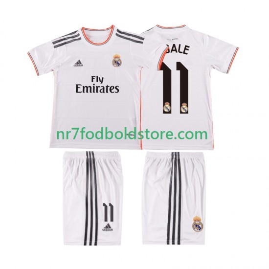 Real Madrid Trøje BALE 11 2013 2014 Retro Børn Hjemmebane Fodboldsæt Kortærmet
