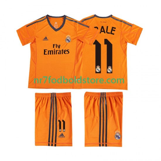 Real Madrid Trøje BALE 11 2013 2014 Retro Børn 3. Valg Fodboldsæt Kortærmet