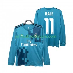 Real Madrid Trøje BALE 11 2017 2018 Retro Mænd 3. Valg Fodboldsæt Langærmet