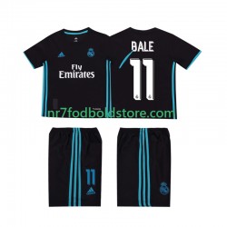 Real Madrid Trøje Bale 11 2017 2018 Retro Børn Udebane Fodboldsæt Kortærmet