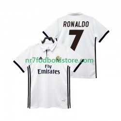 Real Madrid Trøje CRISTIANO RONALDO 7 2017 2018 Retro Mænd Hjemmebane Fodboldsæt Kortærmet