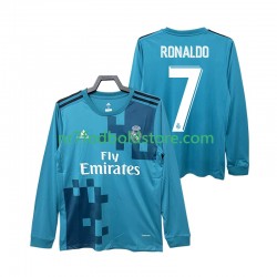 Real Madrid Trøje CRISTIANO RONALDO 7 2017 2018 Retro Mænd 3. Valg Fodboldsæt Langærmet