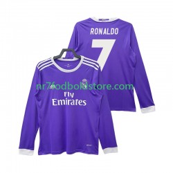 Real Madrid Trøje Cristiano Ronaldo 7 2016 2017 Retro Mænd Udebane Fodboldsæt Langærmet