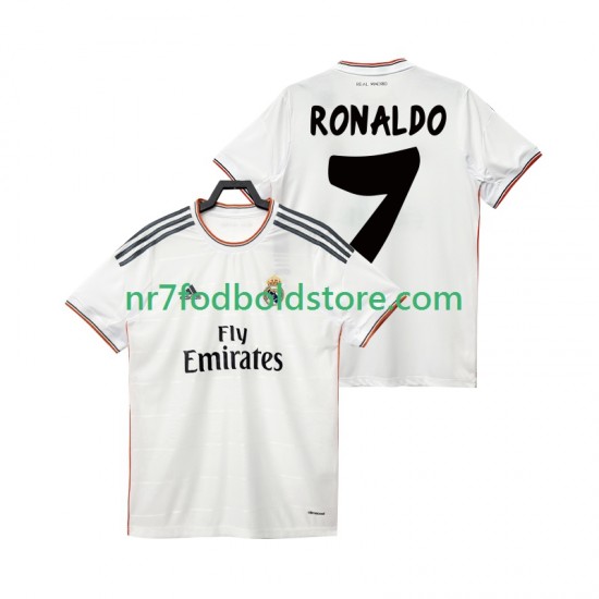 Real Madrid Trøje Cristiano Ronaldo 7 2013 2014 Retro Mænd Hjemmebane Fodboldsæt Kortærmet