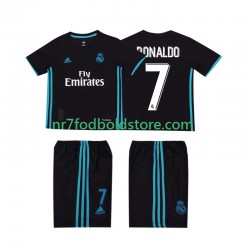 Real Madrid Trøje Cristiano Ronaldo 7 2017 2018 Retro Børn Udebane Fodboldsæt Kortærmet