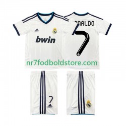 Real Madrid Trøje Cristiano Ronaldo 7 2012 2013 Retro Børn Hjemmebane Fodboldsæt Kortærmet