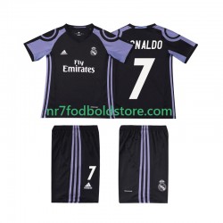 Real Madrid Trøje Cristiano Ronaldo 7 2016 2017 Retro Børn 3. Valg Fodboldsæt Kortærmet