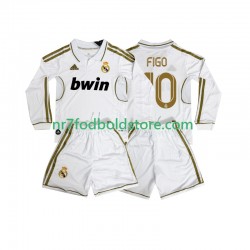 Real Madrid Trøje FIGO 10 2012 Retro Børn Hjemmebane Fodboldsæt 2011 Langærmet