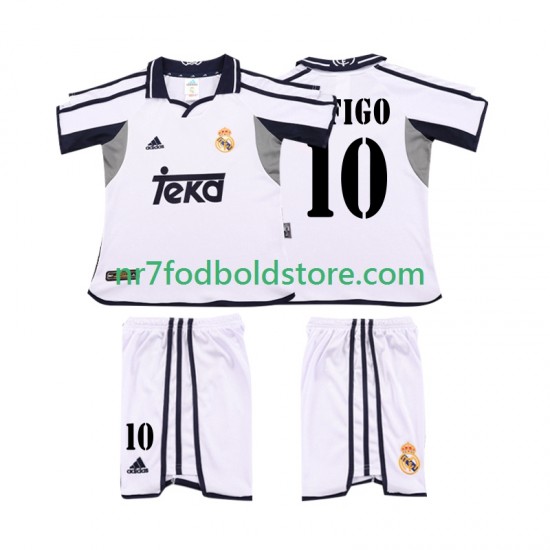 Real Madrid Trøje FIGO 10 2001 Retro Børn Hjemmebane Fodboldsæt 2002 Kortærmet