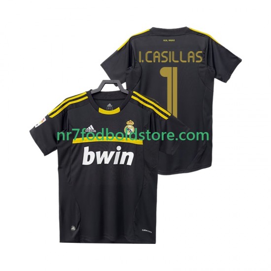 Real Madrid Trøje I.CASILLAS 1 2012 Målmand Retro Mænd Udebane Fodboldsæt 2011 Kortærmet