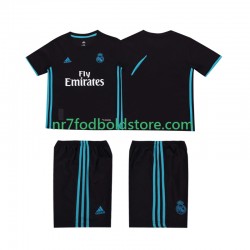 Real Madrid Trøje 2017 2018 Retro Børn Udebane Fodboldsæt Kortærmet