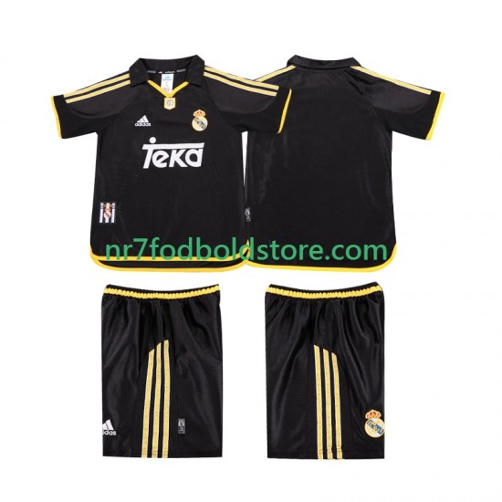 Real Madrid Trøje 2001 Retro Børn Udebane Fodboldsæt 1999 Kortærmet