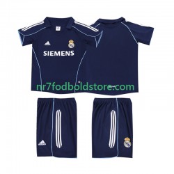 Real Madrid Trøje 2005 Retro Børn Udebane Fodboldsæt 2006 Kortærmet