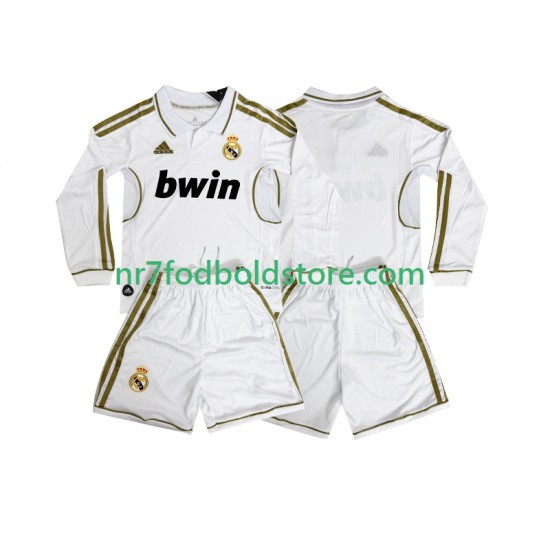 Real Madrid Trøje 2012 Retro Børn Hjemmebane Fodboldsæt 2011 Langærmet