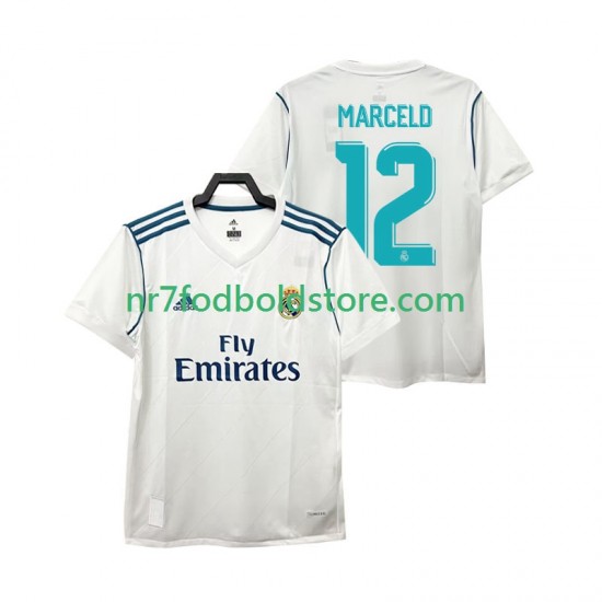 Real Madrid Trøje MARCELD 12 2017 2018 Retro Mænd Hjemmebane Fodboldsæt Kortærmet