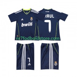 Real Madrid Trøje PAUL 7 Retro Børn Udebane Fodboldsæt 2011 2010 Kortærmet