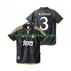 Real Madrid Trøje R.CARLOS 3 2001 Retro Mænd Udebane Fodboldsæt 1999 Kortærmet