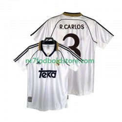 Real Madrid Trøje R.CARLOS 3 2000 Retro Mænd Hjemmebane Fodboldsæt 1998 Kortærmet